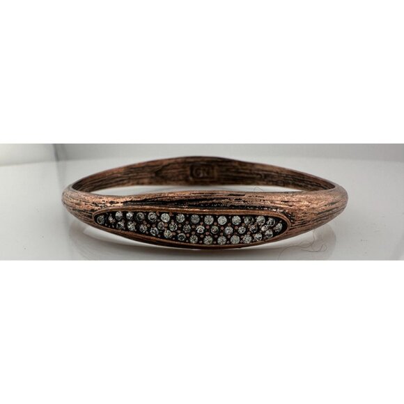 Women's Rhinestone Copper Bangle Bracelet - Picture 11 of 16